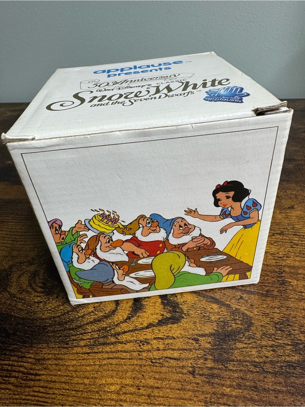 vintage 1987 applause snow white coffee mug with original box 50th anniversary
